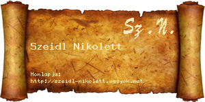 Szeidl Nikolett névjegykártya