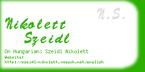 nikolett szeidl business card